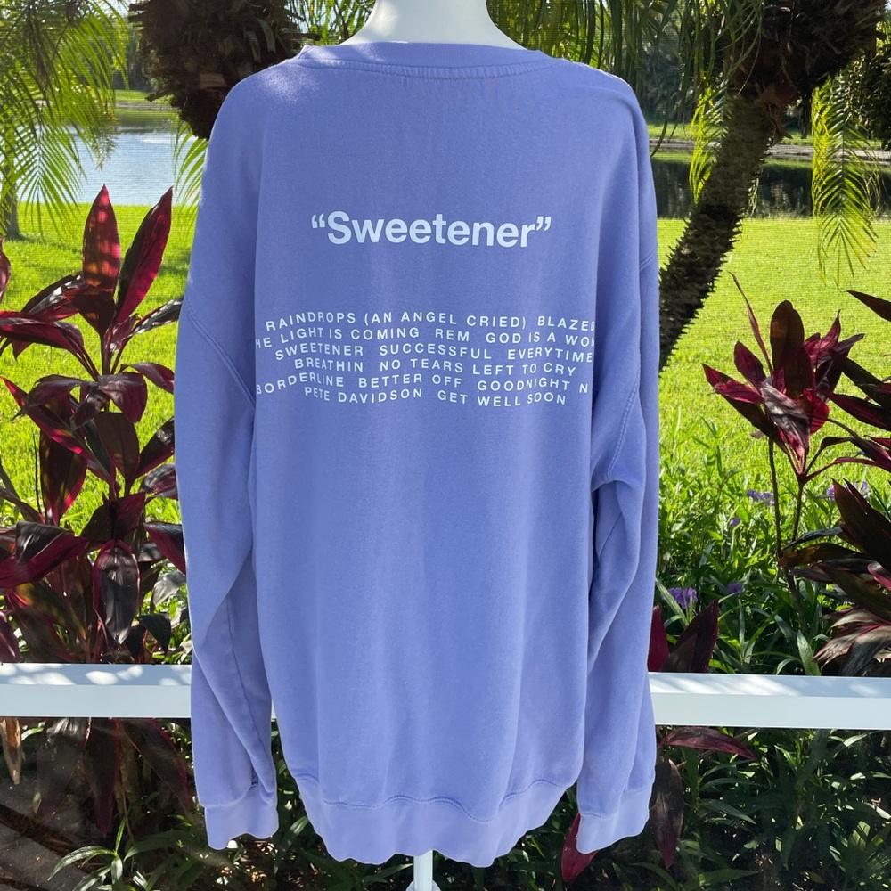 Ariana Grande RARE sweetener track list crewneck